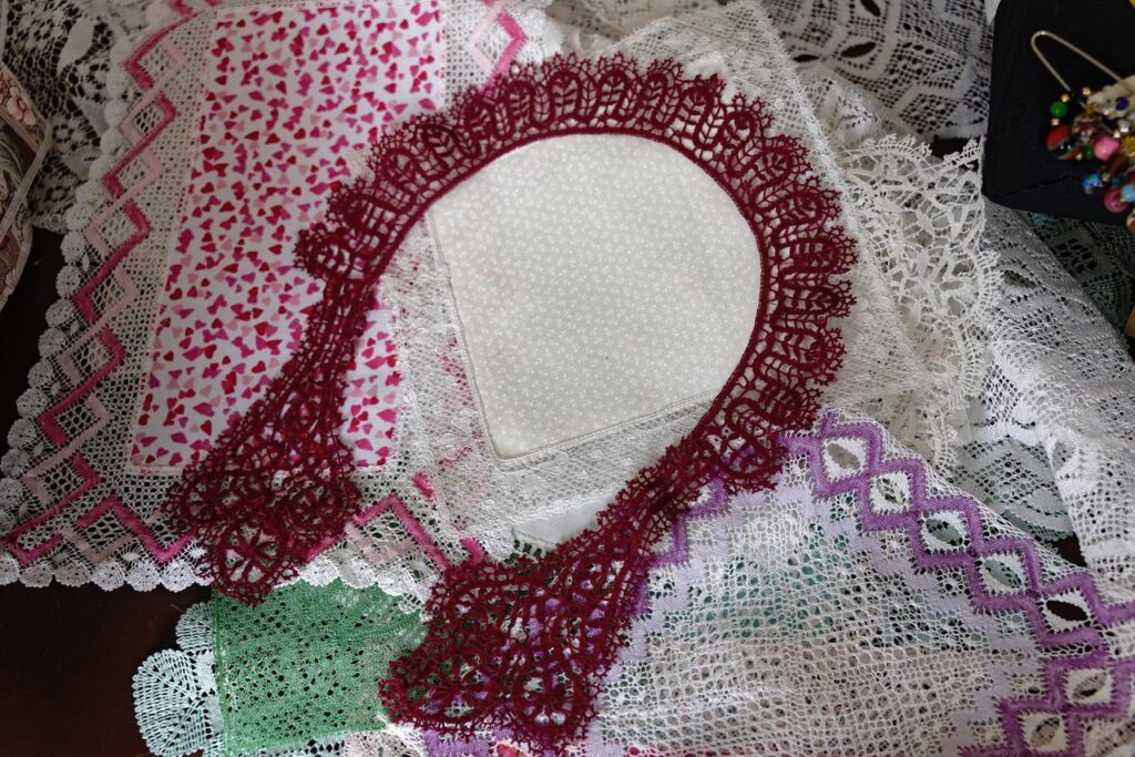 Finished lace items